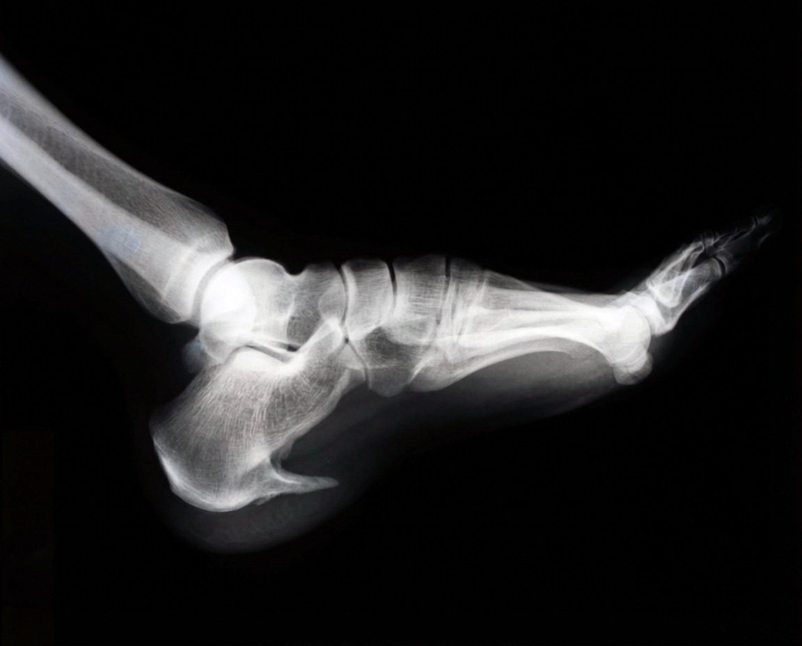 heel spur vs plantar fasciitis X-Ray